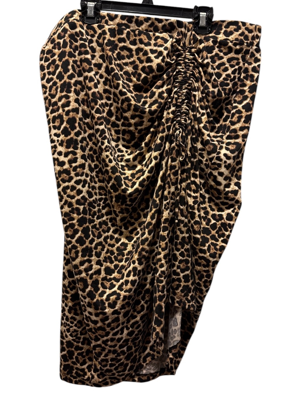 Leopard Ruched Midi Skirt - Picture 3 of 5